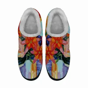 Men Summer Flowers Lilies Cotton Slippers