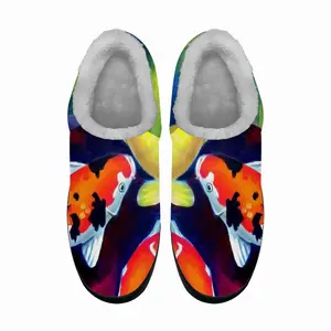 Men Koi Fish In The Pond Cotton Slippers