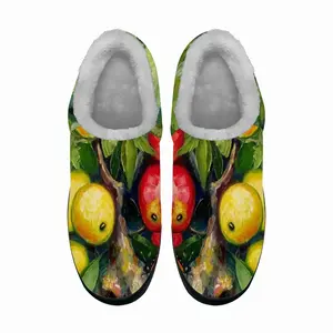 Men Butterfly Teasing Apple Tree Cotton Slippers