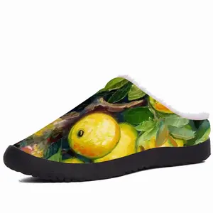 Men Butterfly Teasing Apple Tree Cotton Slippers