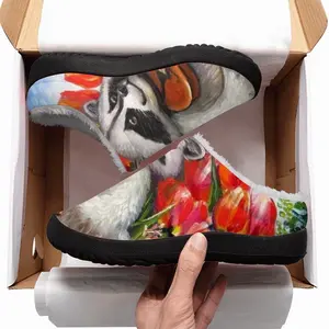 Men Raccoon Celebrating Spring Cotton Slippers