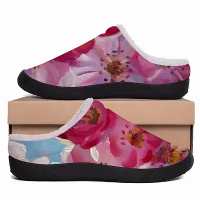 Men Sakura Cherry Blossoms Cotton Slippers