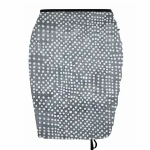 White On Dark Grey Beach Skirt