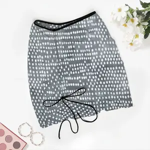 White On Dark Grey Beach Skirt