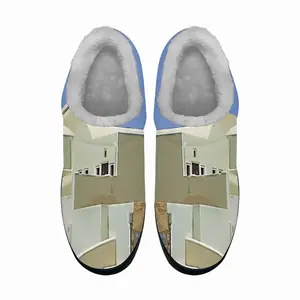 Men Santorini Oia Church Cotton Slippers