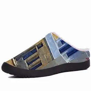 Men Santorini Houses In Oia Cotton Slippers