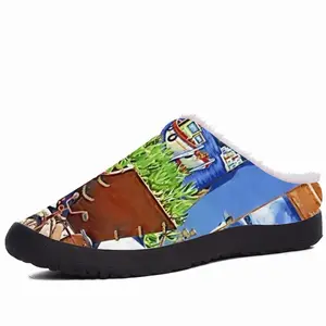 Men Santorini Shop In Oia Cotton Slippers