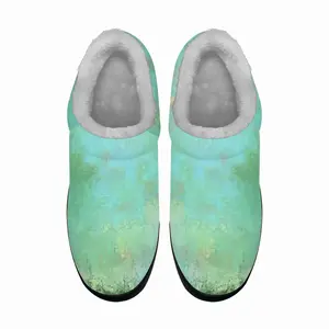 Men Green Clouds Cotton Slippers