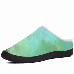 Men Green Clouds Cotton Slippers