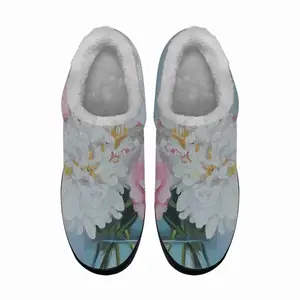 Men Peonies In A Vase Cotton Slippers