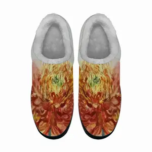 Men Autumn Flower Cotton Slippers