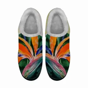 Men Strelitzia Plant Cotton Slippers