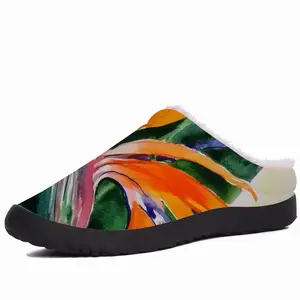 Men Strelitzia Plant Cotton Slippers