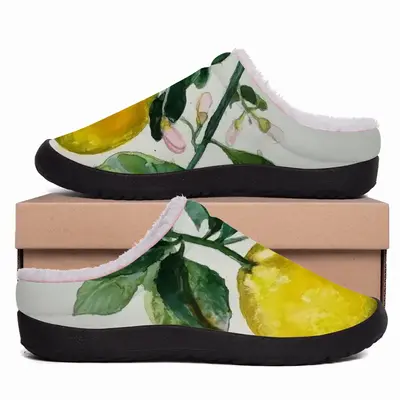 Men Lemon Branch Cotton Slippers