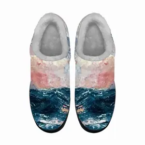 Men Sunset Sea Cotton Slippers