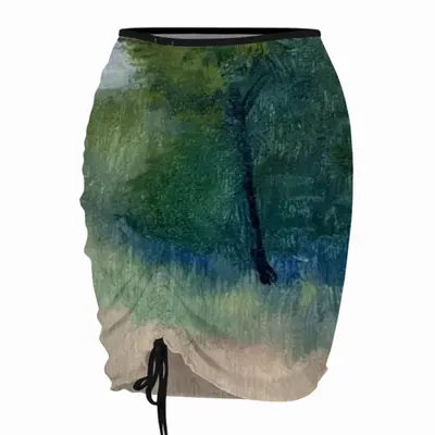 Countryside Impressionist Landscape Beach Skirt