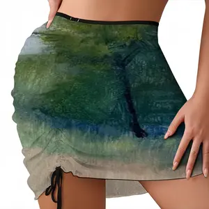 Countryside Impressionist Landscape Beach Skirt