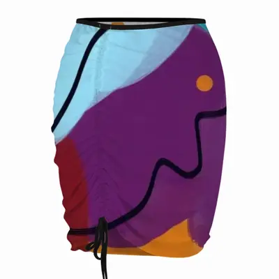 Orange Joy And Cerulean Skies Beach Skirt