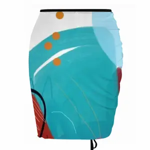 Orange Joy And Cerulean Skies Beach Skirt