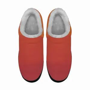 Men Orange On Red Cotton Slippers