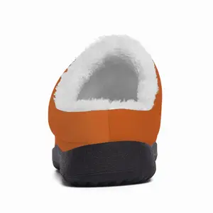 Men Orange On Red Cotton Slippers