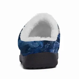 Men Deep Blue Cotton Slippers