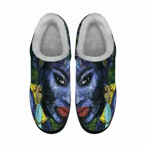 Men Blue Flame Fashion Interior Gift Idea Cotton Slippers