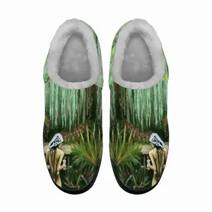 Men Adam Is Waiting For His Eva 2Prints Gift Nude Fast Food Interior Decor Design Nature Paradises Cotton Slippers