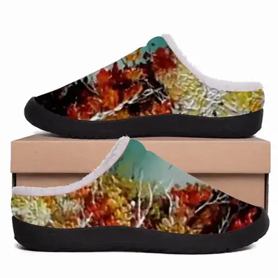 Men Autumn Leaves Cotton Slippers