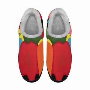 Men Floral Punch Cotton Slippers