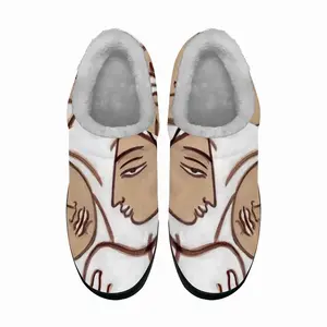 Men Solemn Faces Cotton Slippers