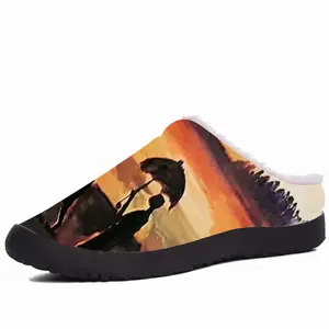 Men Safe Crossover Cotton Slippers