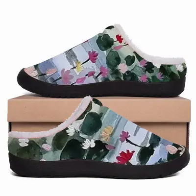 Men The Lotus Field Cotton Slippers