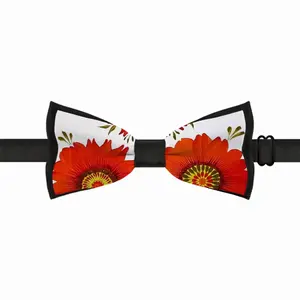 Three Red Flowers Men's Bow Tie