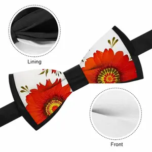 Three Red Flowers Men's Bow Tie