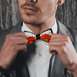 Three Red Flowers Men's Bow Tie