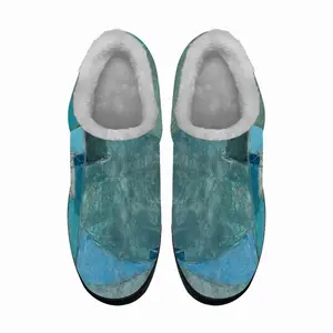 Men Turquoise Green And Blue Cotton Slippers