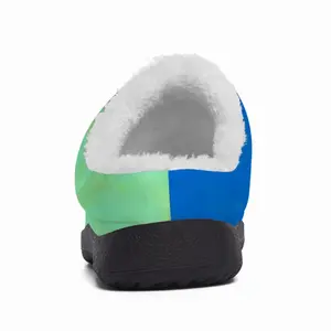 Men Green And Blue With Black And White Cotton Slippers