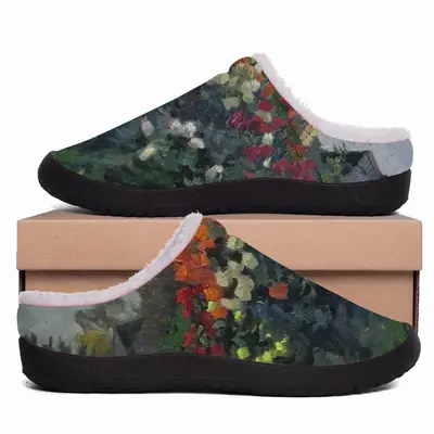 Men The Autumn Flowers Cotton Slippers