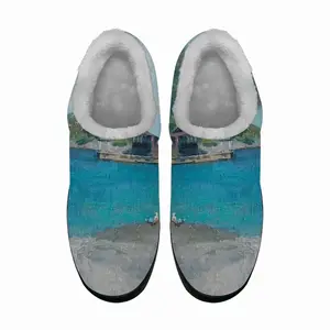 Men The Beach In Big Utrish Cotton Slippers