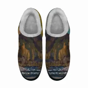 Men Sun On The White Ius River Cotton Slippers