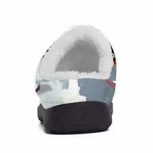 Men Red Abstractions Cotton Slippers