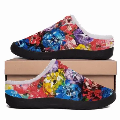 Men Flower Bouquet Cotton Slippers