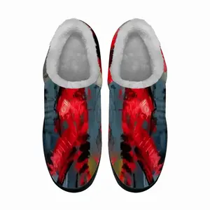 Men Royal Ladies In Red Cotton Slippers