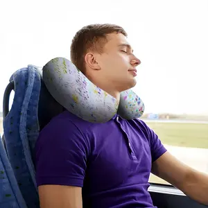 Watching Tv In Paris #43 U-Shaped Neck Pillow