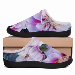 Men Peonies In The Garden Cotton Slippers