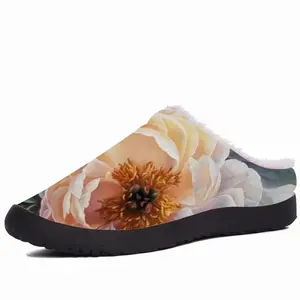 Men Beauty Of Peonies Cotton Slippers