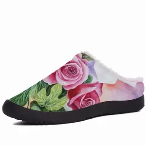 Men Roses In The Garden Cotton Slippers