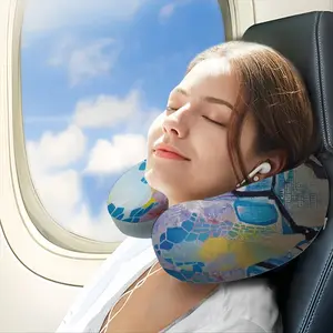 Maelstrom In Blue U-Shaped Neck Pillow