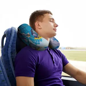 Maelstrom In Blue U-Shaped Neck Pillow